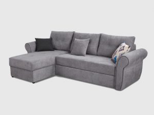 grey upholstered three seat sectional