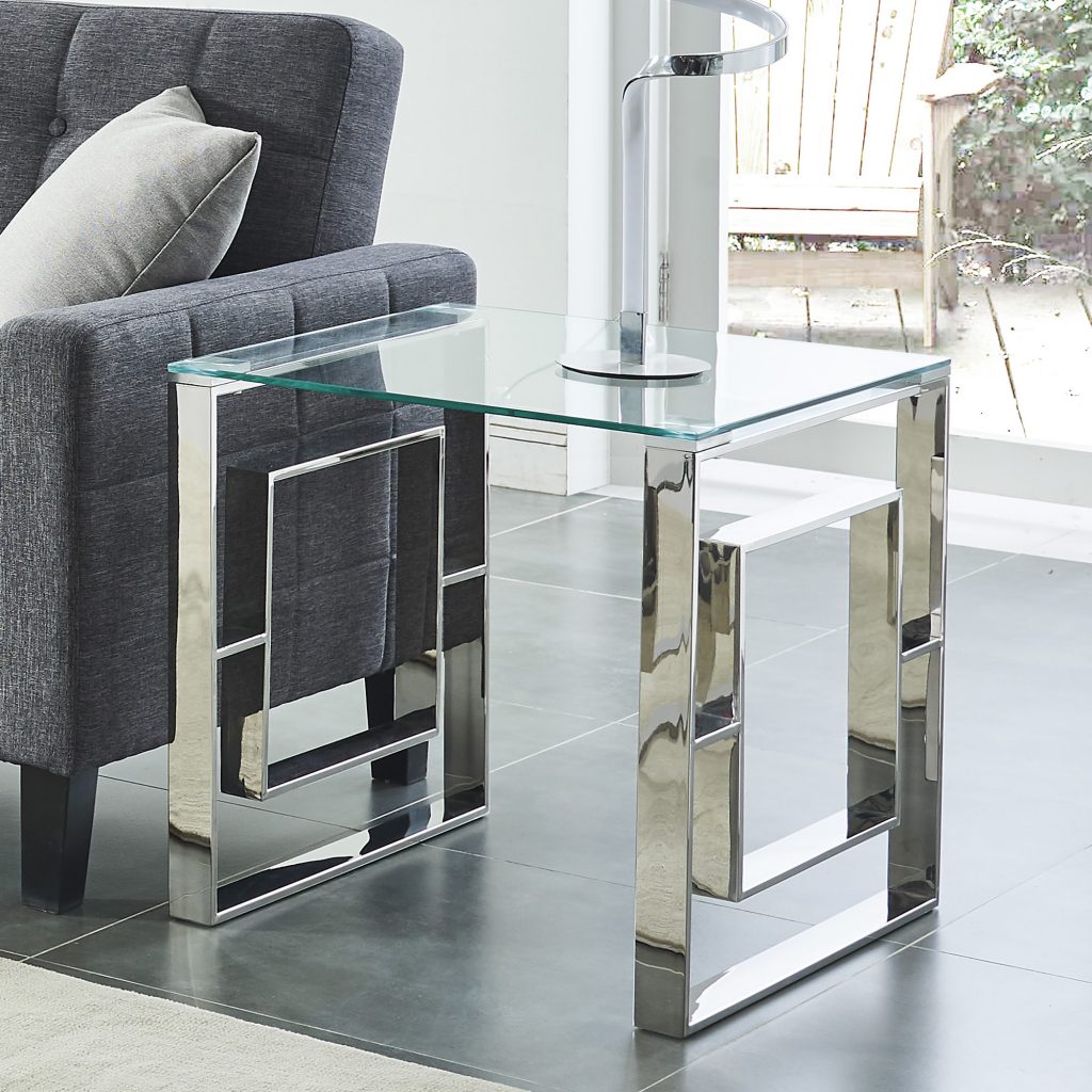 Eros Silver Accent Table