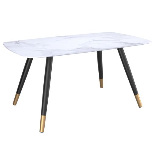 Emery White Dining Table