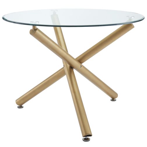 Carmilla Gold Round Dining Table