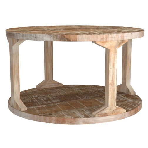 Avni Distressed Natural Coffee Table