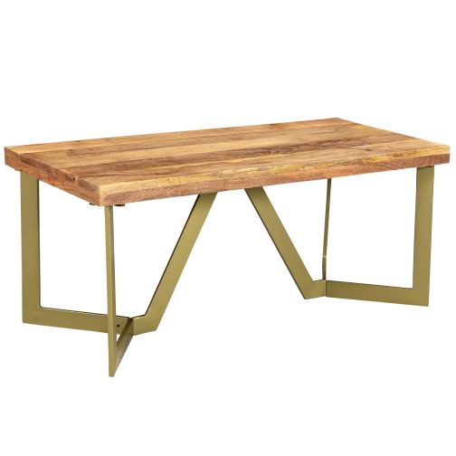 Zivah Natural & Aged Gold Coffee Table