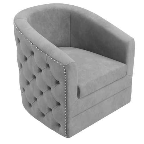 Velci Grey Accent Chair