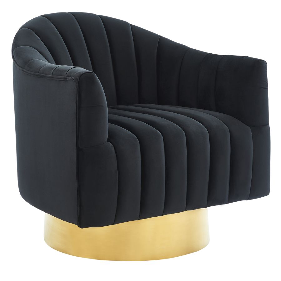 Cortina Black & Gold Accent Chair