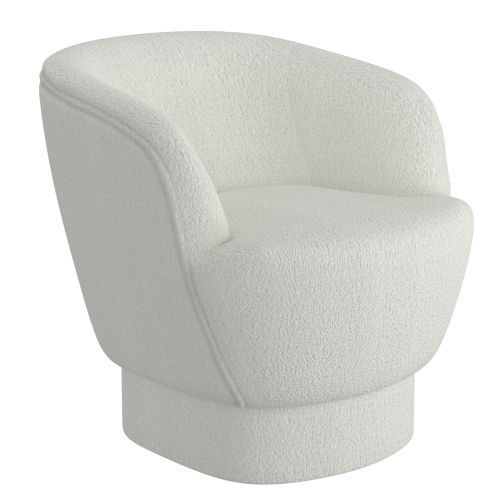 Cuddle White Accent Chair