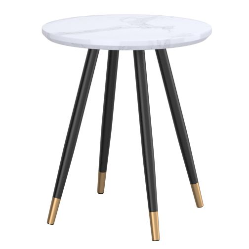 Emery White Accent Table