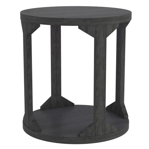 Avni Distressed Grey Accent Table