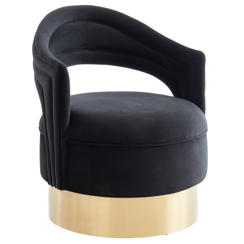 Sloane Black & Gold Accent Chair